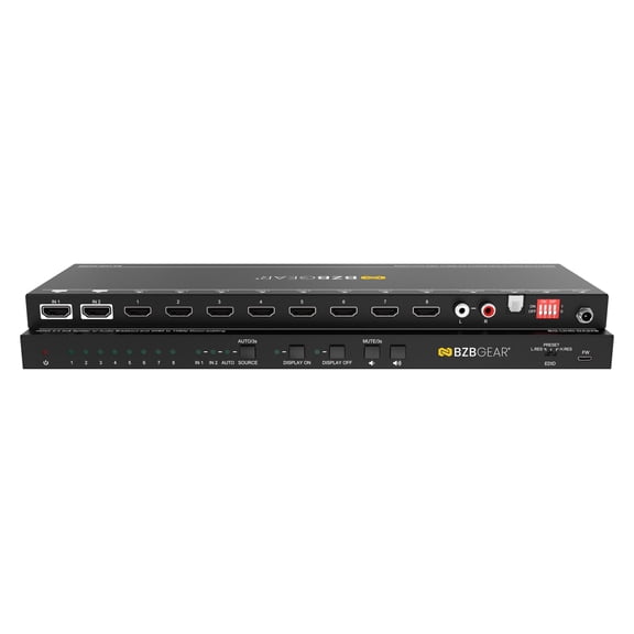 BZBGEAR 2x8 4K UHD HDMI Splitter/Distribution Amplifier with CEC Support