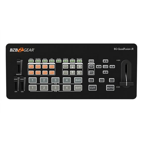 BZBGEAR 4-Channel 1080P FHD Live Streaming HDMI/DP Switcher Mixer with PIP and USB 3.0 Capture Card