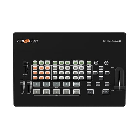BZBGEAR 4-Channel 4K UHD Live Streaming HDMI/DP Switcher Mixer with PIP and USB 3.0 Capture Card