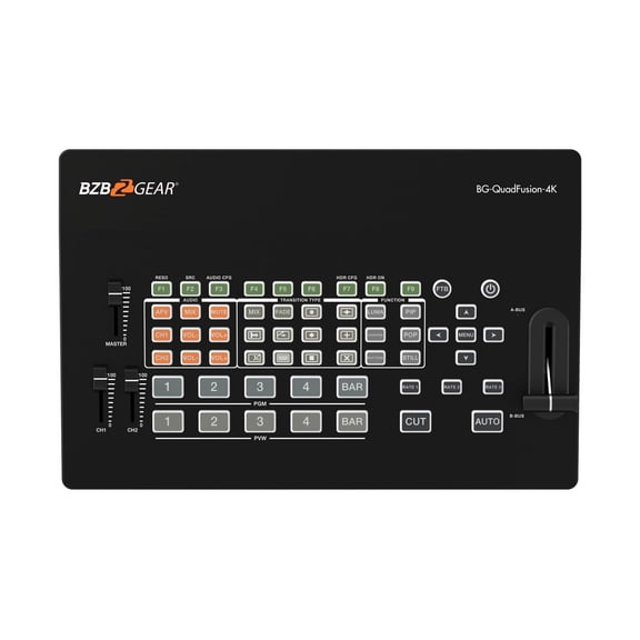 BZBGEAR 4-Channel 4K UHD Live Streaming HDMI/DP Switcher Mixer with PIP and USB 3.0 Capture Card