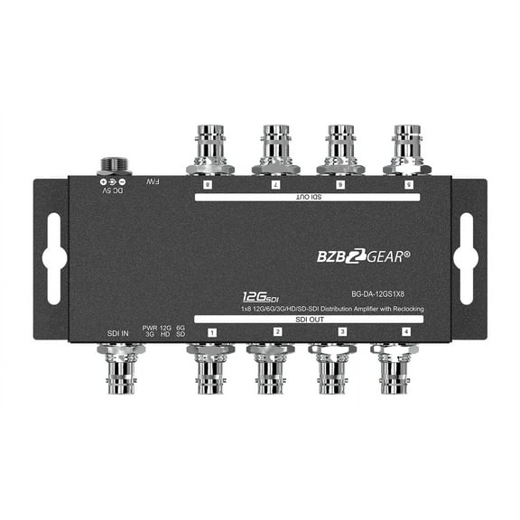 BZBGEAR 4K UHD 12G-SDI 1x8 Splitter/Distribution Amplifier