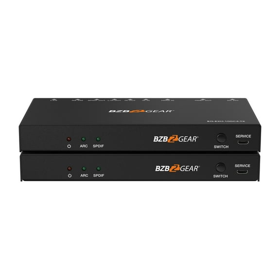 BZBGEAR 4K UHD HDMI HDBaseT Extender with IR/ARC/PoC/RS-232/Ethernet and Audio Embedding/De-embedding up to 330ft