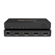 BZBGEAR 4x1 4K UHD Ultra Slim HDMI Switcher with IR Remote Control