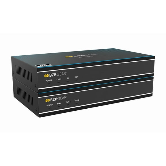BZBGEAR 8K UHD HDMI 2.1 Over Fiber Extender - 8K60/4K120Hz with IR/RS-232/EDID Management & Audio Embedding/De-Embedding
