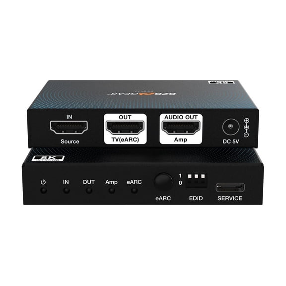 BZBGEAR 8K60 HDMI 2.1 eARC Audio to Amplifier Converter/Adapter