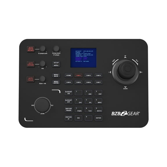 BZBGEAR Universal Advanced Serial and IP PTZ Joystick Controller with POE (IP/RS-232/422/485)