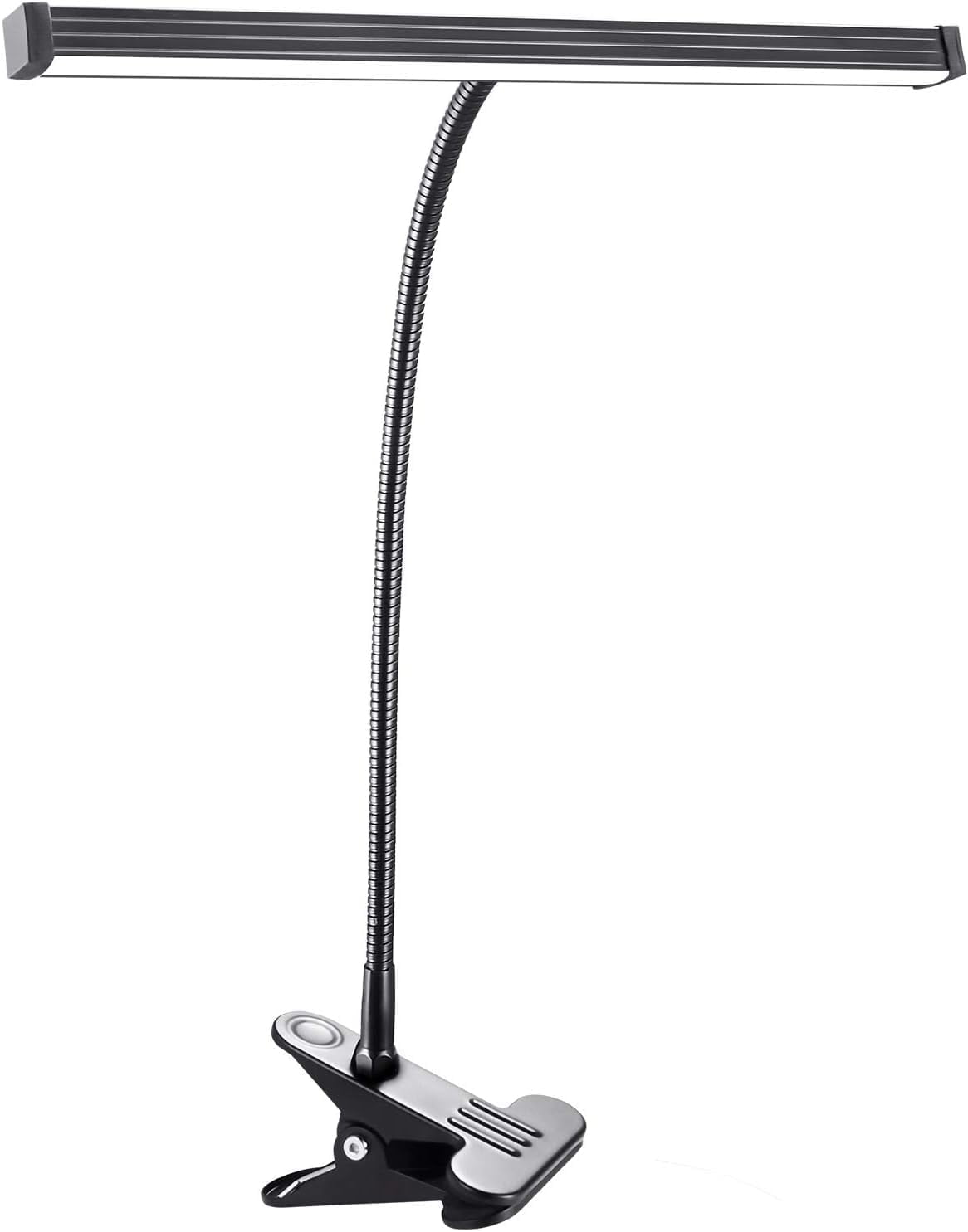 BZBRLZ LED Black Clip-on Flexible Gooseneck Reading Light Desk Lamp