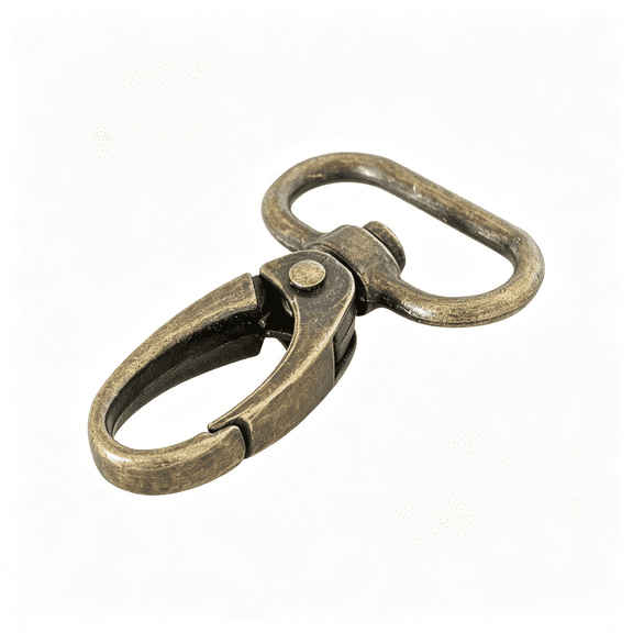 BZCOE 1-Inch Antique Brass Curved Lobster Clasps Swivel Trigger Clips Snap, Swivel Snap Hooks for Strap Bag Purse (10) Durable Lobster Claw Clasps
