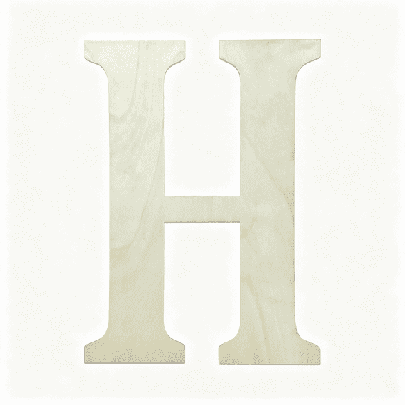 BZCOE 17 Inch Large Wooden Letters for Wall Decor,Unfinished Wood Letters for Diy Crafts,Paintable Big Thick Wood Alphabet Letters for Birthday,Parties,Wedding,Festivals Home Decorations Letter H