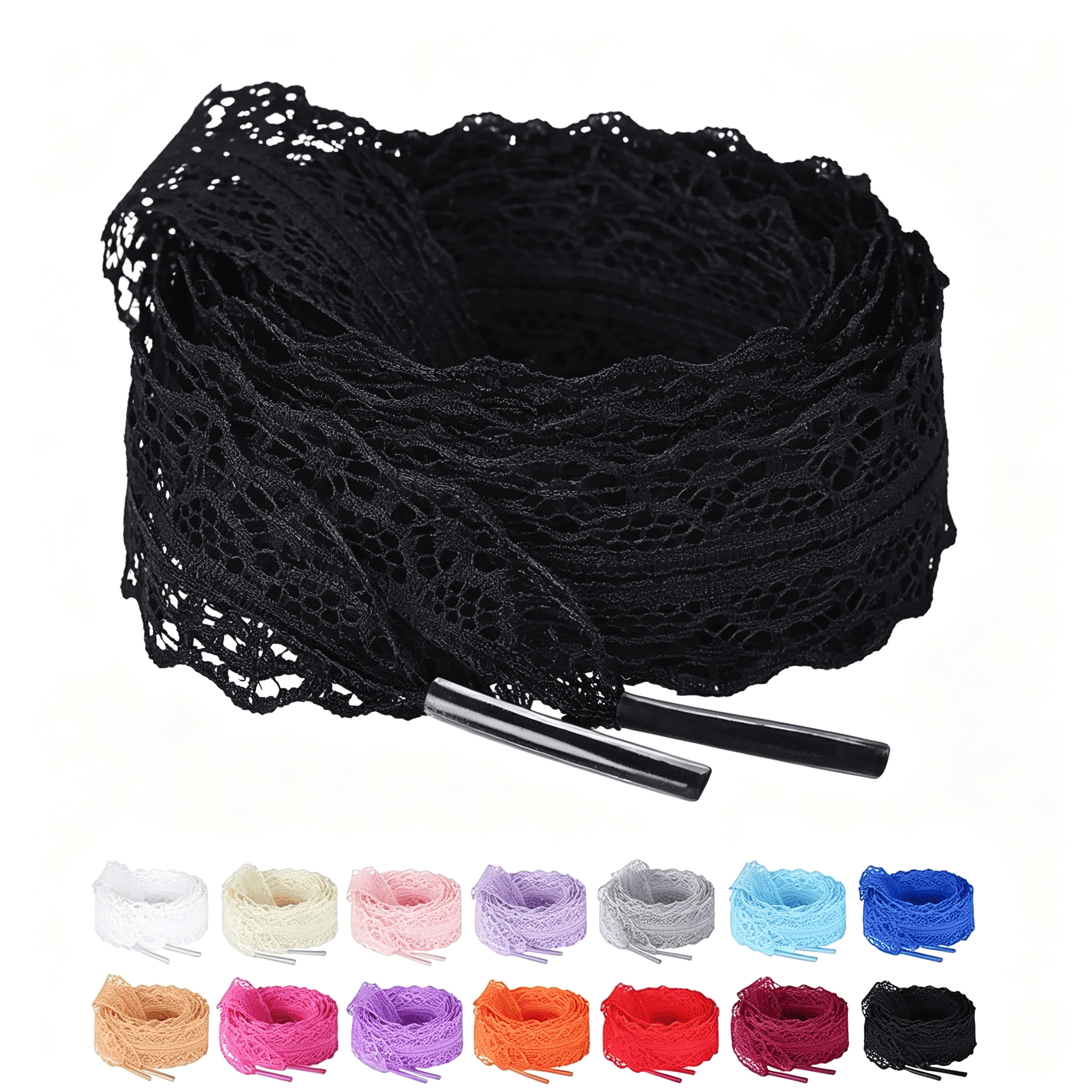BZCOE 2 Pairs Flat Laces Shoelaces, 3Cm Wide Fancy Ribbon Shoe Laces ...