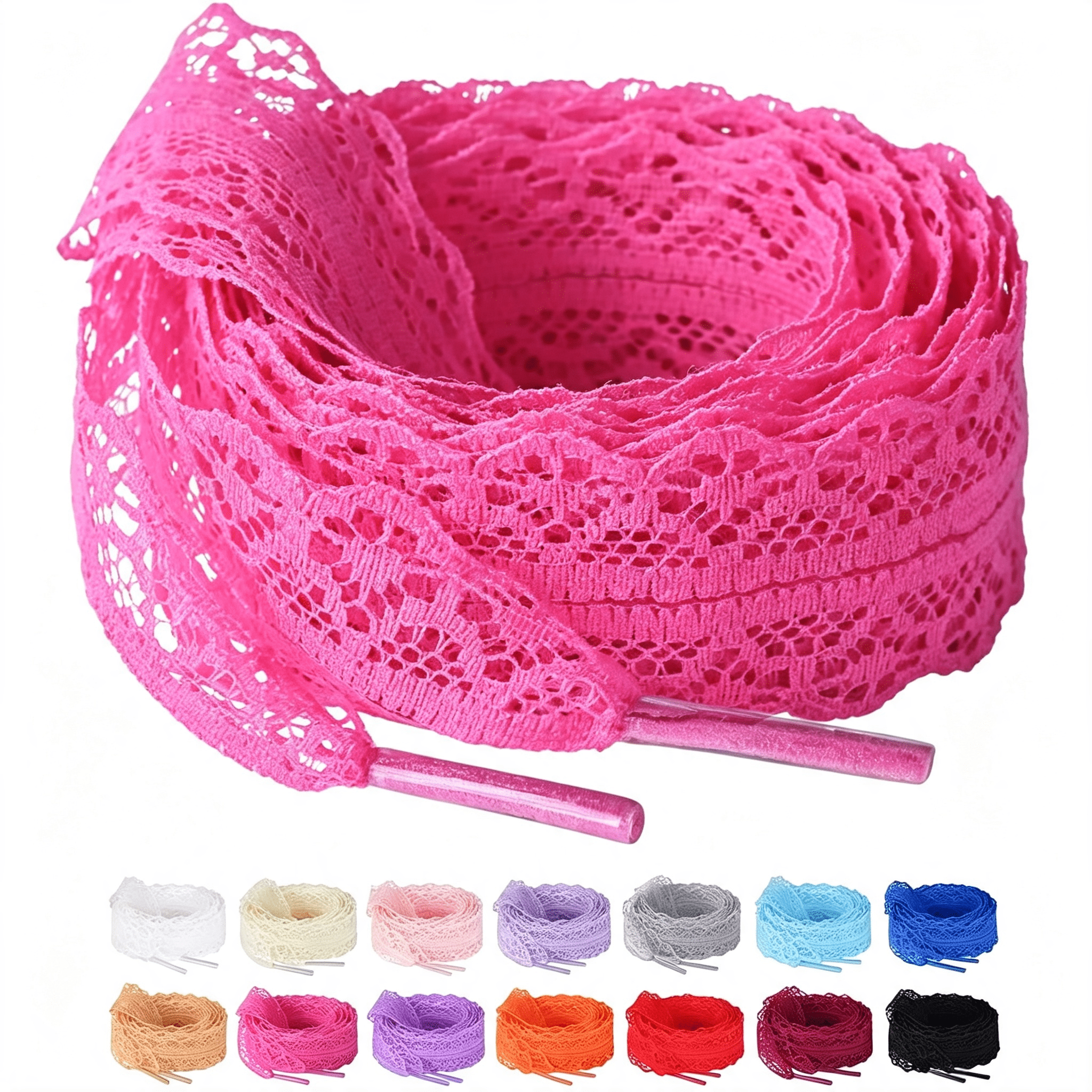 BZCOE 2 Pairs Flat Laces Shoelaces,3Cm Wide Fancy Ribbon Shoe Laces for ...