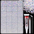 BZCOE 25000Pcs Resin Rhinestones for Crafting White Ab 2-6Mm, Mixed Non ...
