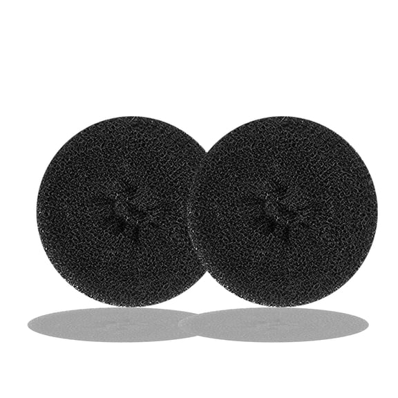 BZCOE 2Pcs Medium Hair Donut Ring Style Hair Bun Maker - Short & Thin Hair Chignon Shaper Hair Bun Donut (3 Inch/Black)
