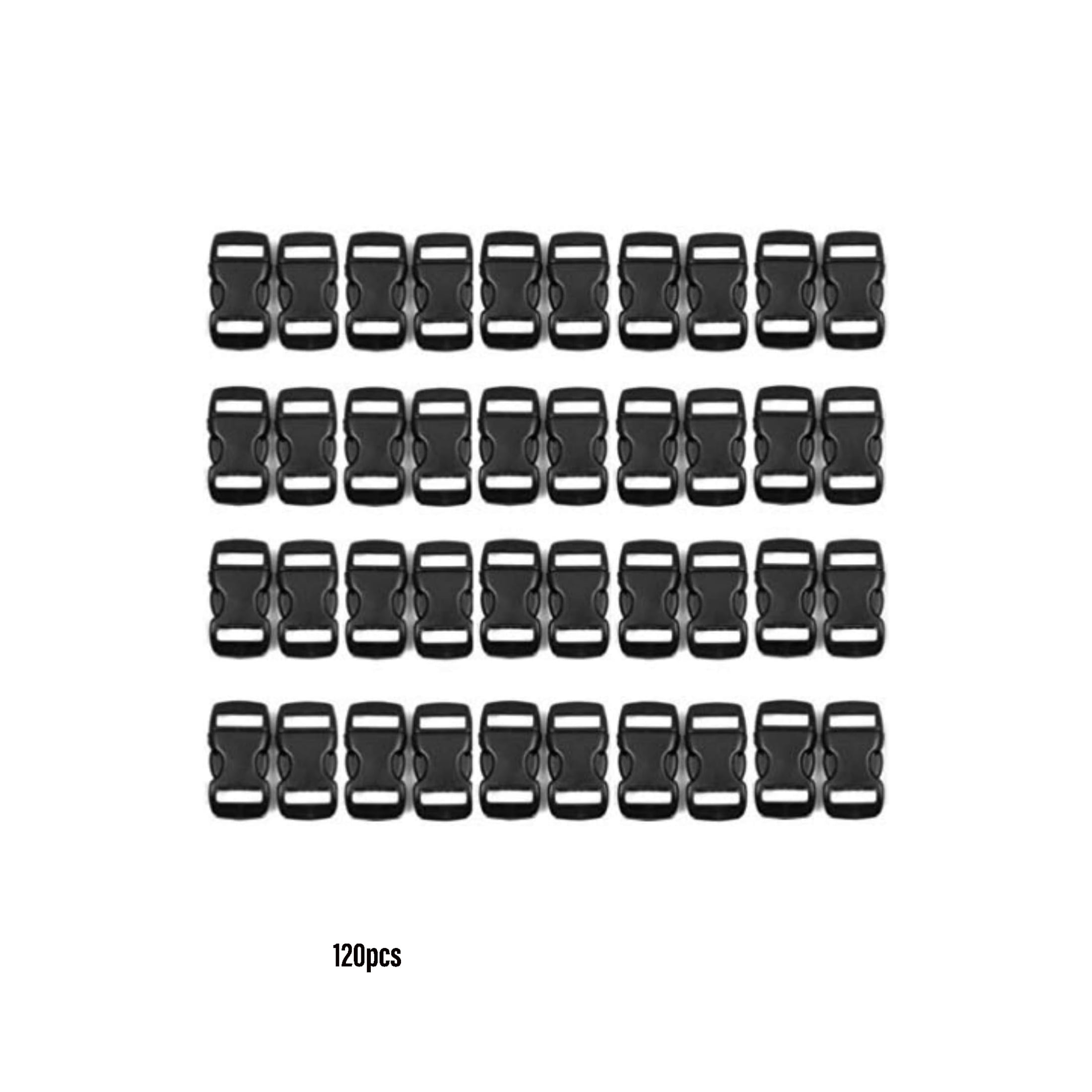 BZCOE 3\\/8 Inch, 120 Pack Black Plastic Side Release Buckle for ...