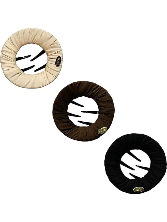 3 Pcs Soft Round Cloud Hair Clips for Women,Flexible Non-Irritating Zero Pressure Cozy Claw Clip,Hat Friendly Squashy Bendable Hair Accessory for Sleeping,Lying Down&Driving