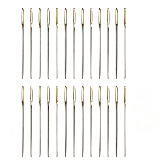 BZCOE 30Pcs Cross Stitch Needles Size 24,Large Eyes Supplies Hand Sewing Needle,Stainless Steel Embroidery Needles with Box for Hand Sewing Cross Stitching Diy Sturdy