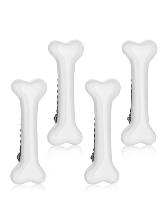 4 Pieces Bone Hair Clip Skull Skeleton Hairpins Side Hair Clip Cosplay Costume Decorative Hair Pins Clips Accessories Barettes for Women Girls Gothic Bone Hair Clips