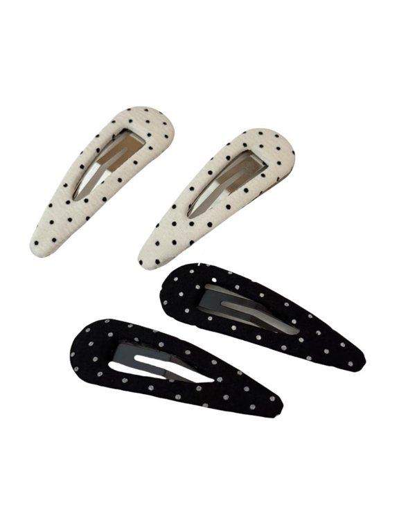 4Pcs Hair Accessories for Women Black White Dot Hair Pins for Women Hair Clips Small for Styling Festival Accessories Polka Dot Hair Clips