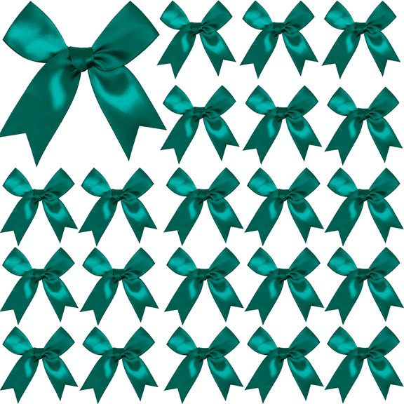 BZCOE 50 Pieces Gift Wrap Bows Premium Satin Ribbon Bows 3.3 Inch Craft Bows for Gift Wrapping Diy Treat Bags Holiday Gifts Bag Party Decorations, Wedding Decor Christmas Birthday Presents