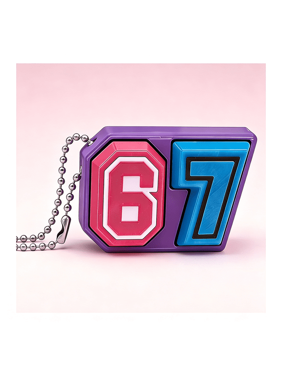 6 7 Double Fidget Clicker, Six Seven Backpack Charm, Keychain, Party Gifts, Bag Tag for Teens Fidgets for Teens Clicking Fidget Toy