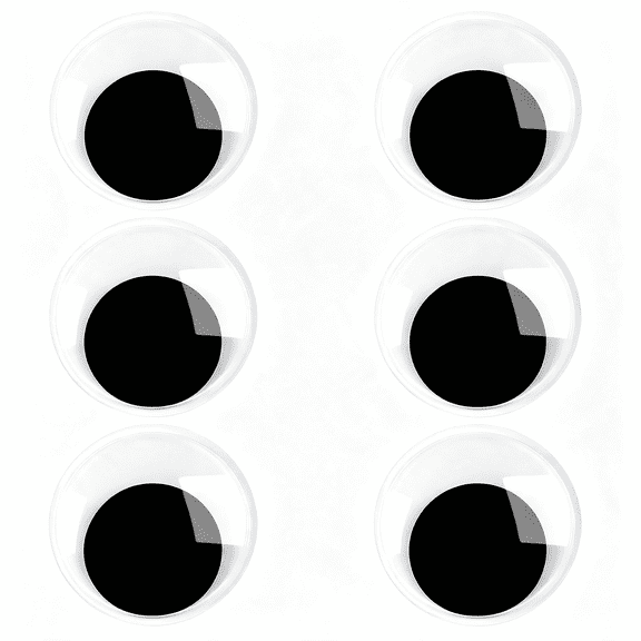 BZCOE 6 Pieces Googly Eyes Self Adhesive Googlie Craft Wiggle Eyes | Sticky Self Adhesive Backing, Holiday Diy Craft Decor, Making Big Giant Wiggle Toys, Six Pack 2 Inches Wiggle Eyes