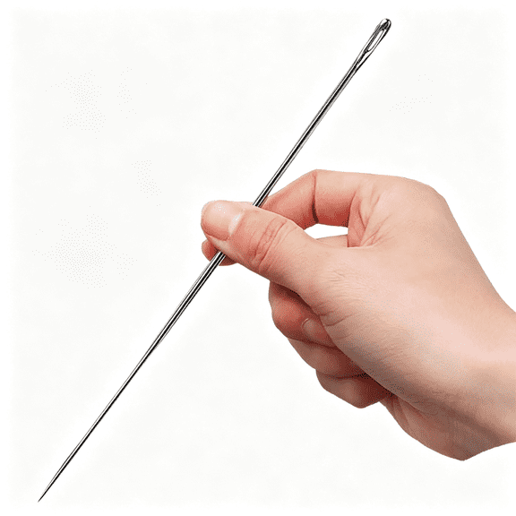 BZCOE 6" Professional Upholstery Needle 15Cm Length 3Mm Thickness,Big Eye Hand Sewing Needles for Stitching and Crafting Projects Upholstery Needles for Hand Sewing