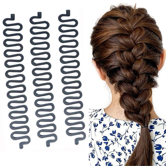 BZCOE 6Pcs Hair Braiding Tool Hair Styling Accessories Kit Womens Hair Styling Clip Diy French Hair Braiding Tool Roller Bun Maker French Centipede Braiders Hairstyle Braid Tool