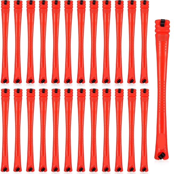 BZCOE 84Pcs Small Hair Perm Rods for Short Long Hair Perming Curlers Rods Curling Rollers Bulk Plastic Cold Wave Rollers for Hairdressing Styling Tools(0.2 Inch,Red)