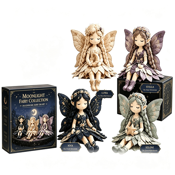 BZCOE Fairy Patchwork Diy Collection,Fun Flower Fairies Patchwork Sewing Kit,Handcrafted Pixie Apparel Textile,Artisanal Fabric Nymph Project,Creative Manual Sewing Craft(Moonlight Fairies)