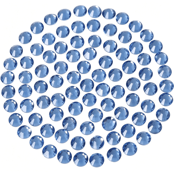 BZCOE Flatback Glass Crystal Rhinestones Rounds Gems for Bedazzling Nails Art Crafts Decorations Clothes ShoesGlass Crystal Ss40 Rhinestones Flatback Ss40 144Pcs,Light Blue