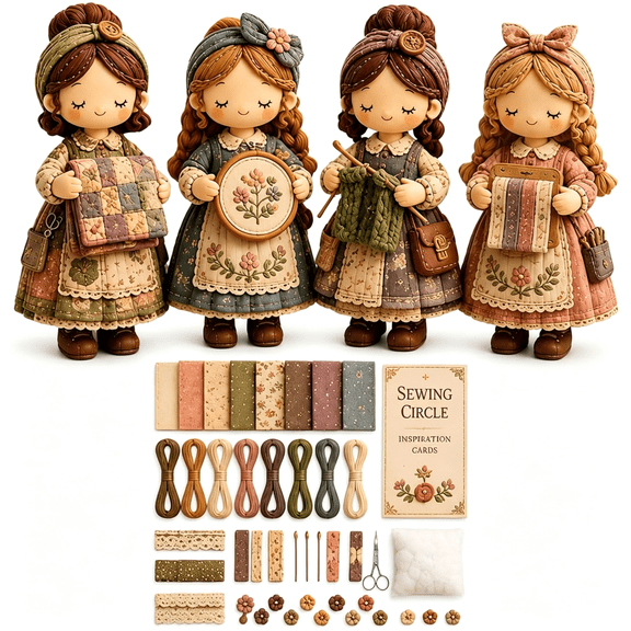 BZCOE Forest Patchwork Diy Kit Series Beginner Sewing Craft Kit Home Decor&Gifts,Forest Theme Diy Patchwork Kit F