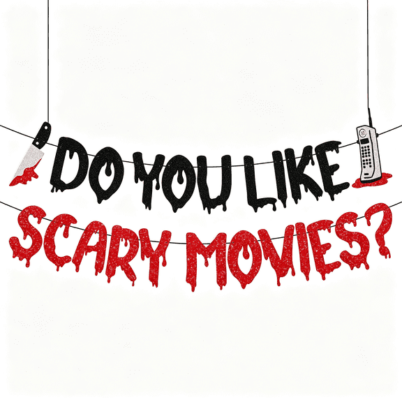 BZCOE Movie Night Party Decoration Hallow Horror Movies Night Party Decor Have a Killer Scream Party Decor Halloween Bloody Slayer Murder Theme Spooky Creepy Event