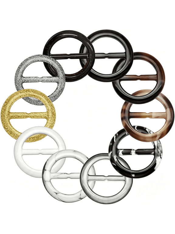 Scarf Ring Clip Shirt Clip T-Shirt Tie Ring Clips for Women and Slide Tshirt Twist Knot Clip Buckle Circle Clothing Ring Wrap Holder,Versatile Shirt Clips to Tighten