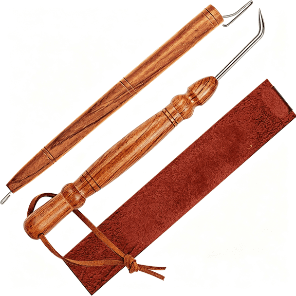 BZCOE Set 2 Loom Pen Tool &Amp; Loom Hook, Yarn Helper, Yarn Guide for Loom Knitting, Handmade Tools to Make Yarn Loom Crafts Quicker &Amp; Easier for Knitters