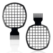 BZCOE Twist Combs Hair Sponge Brush 2 Pack, Dual-Sided Hair Twister and Pick for Men and Women, Ergonomic ABS Curl Styling Tool, Washable Alternative to Traditional Sponges