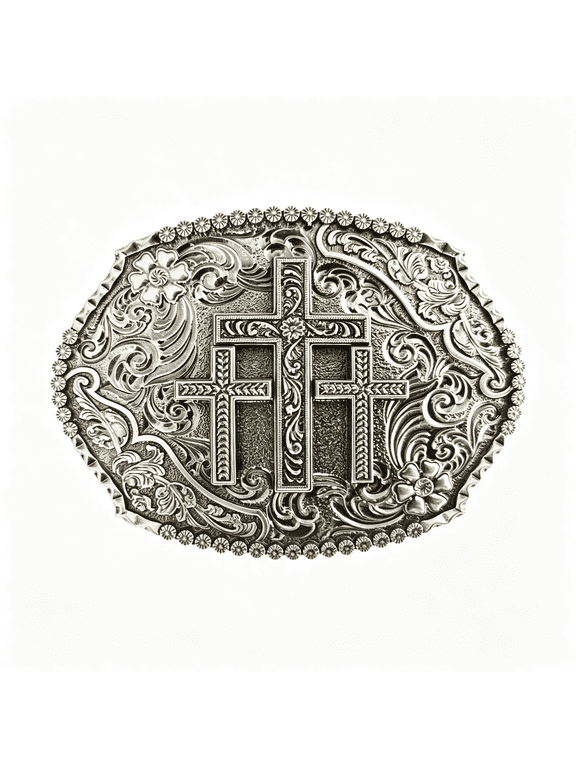 Western Belt Buckles for Men Women Rodeo Cowgirl Cowboy,Vintage Religious Cross Faith Belt Buckle Durable Belt Buckles Men