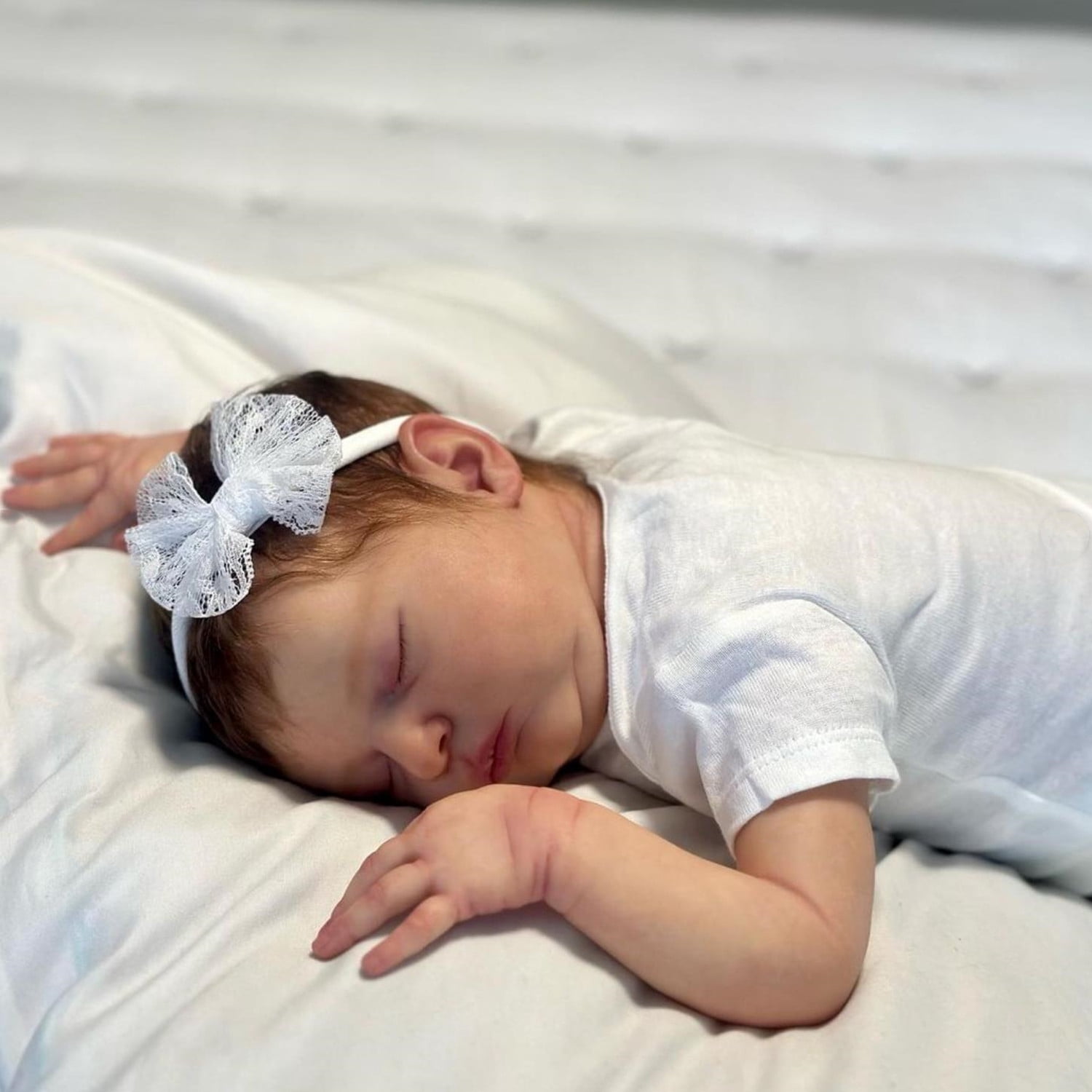 BZDOLL Realistic 50 CM Reborn Baby Sleeping Laura Doll With 3D-painting Skin and Vascular Vein, 20 Inch Alive Soft Vinyl Newborn Bebe Lovely Play House Toy Birthday Gift For Child