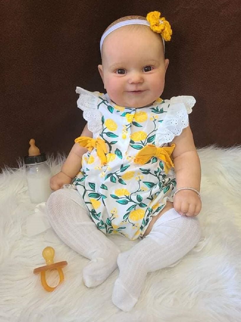 RXDOLL Reborn Toddler Doll – 24 Inch Lifelike Vinyl Baby Doll With Long Hair, Soft Body, Outfit Included