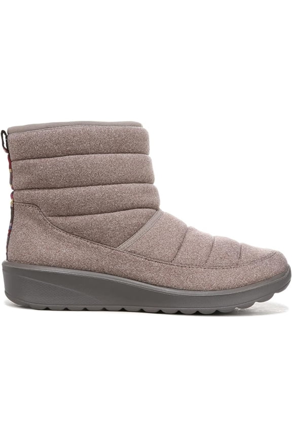 Womens Beige Arch Support Odor Control Glacier Round Toe Wedge Zip-Up Booties 6 M