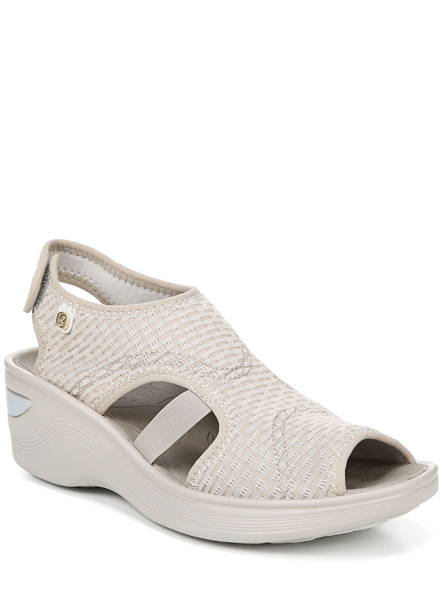 BZEES Womens Beige Stretch Gore Comfort Odor Control Dream Round Toe