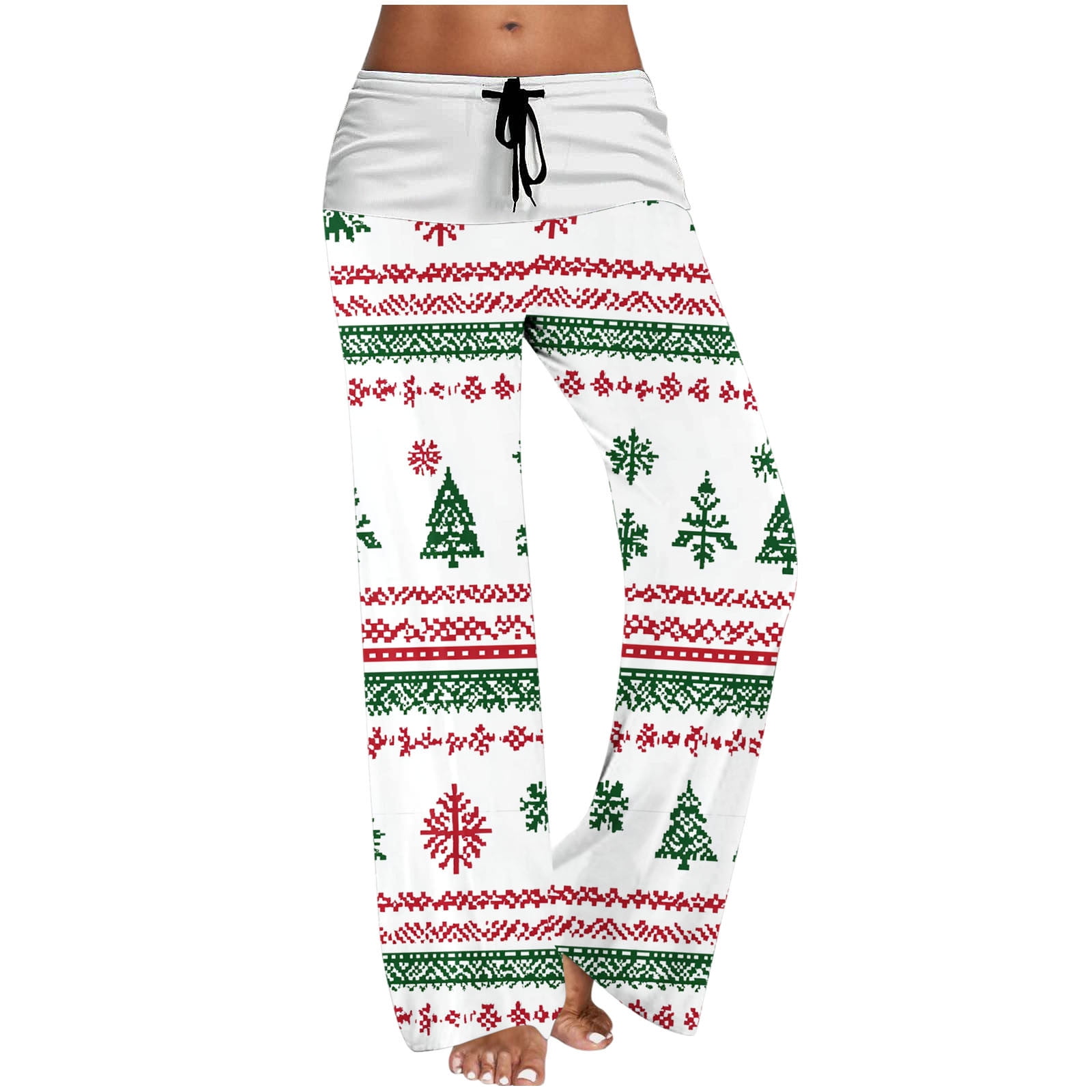 BZGTZT Christmas Pajama Pants Women Flannel Fluffy Soft Funny PJS Cute