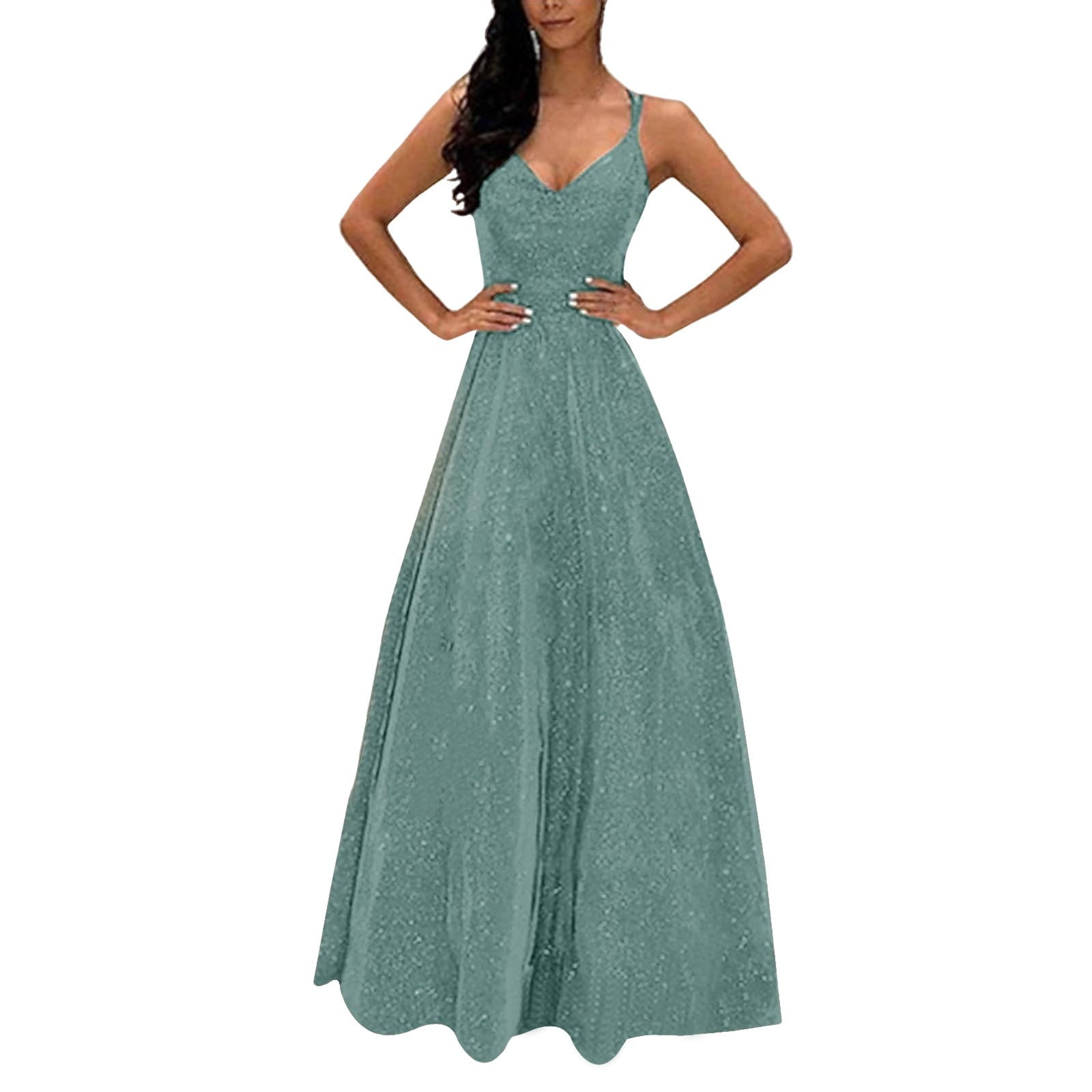 BZGTZT Glitter Long Prom Dresses 2025 Sparkly Evening Gown with Slit