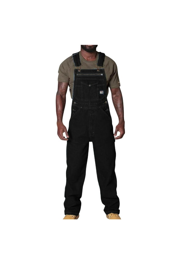 Men's Denim Bib Overalls Lightweight and Durable Loose Fit Workwear with Adjustable Straps and Convenient Tool Pockets