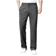 BZGTZT Men's Winter Loose Fleece Lined Sweatpants Zipper Fly Workout Jogger Pants