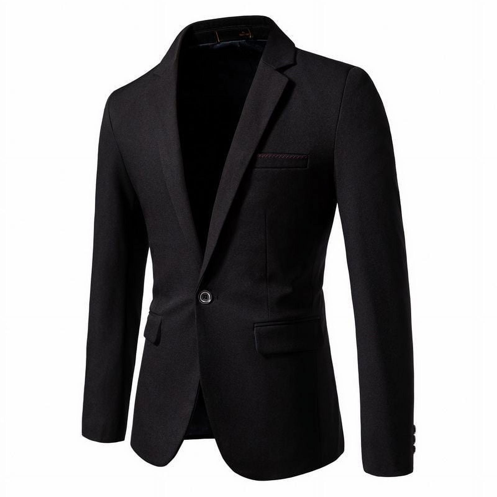 QZI Men's Blazer Double Breasted Blazer Peak Lapel Slim Fit
