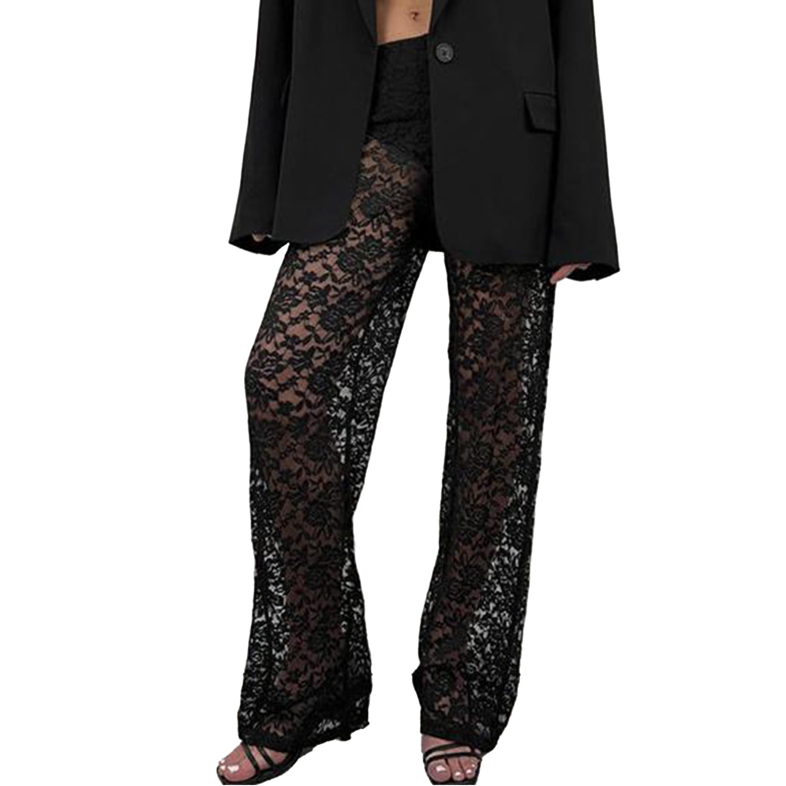 Sexy Lace See-Through Speaker Solid Color Bottoms