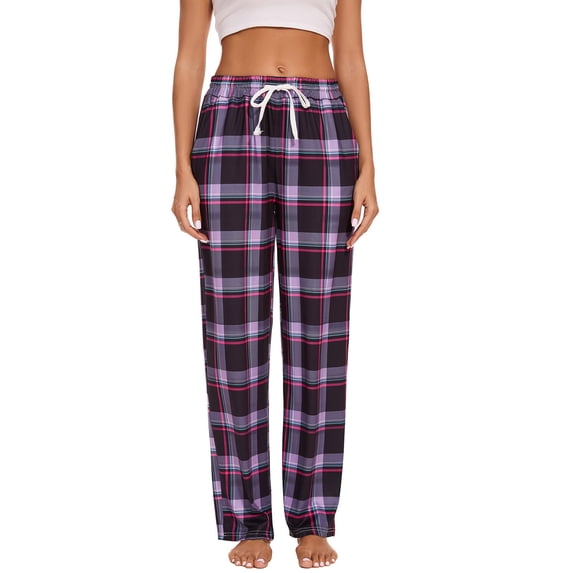 BZGTZT Women Plaid Pajama Pants Comfy Soft Lounge Pants Sleep Pj Bottoms Jogger Trousers with Pockets Drawstring