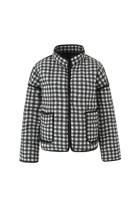 Women’s Cotton Quilted Jacket Lightweight Padded Coat Floral Print Drop Shoulder Vintage Outerwear with Pockets