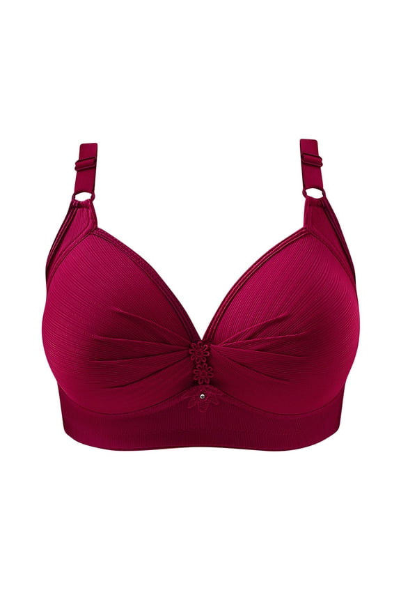 Women’s Push Up Lace Bra Comfort Padded Bra Comfort Wire Free Full Support Bra Everyday Convertible Brassiere