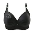 thumbnail image 1 of BZGTZT Women's Push Up Wireless Bra Wrinkles Support No Underwire Bras Wire Free Bralette with Heart Shaped Pattern, 1 of 5